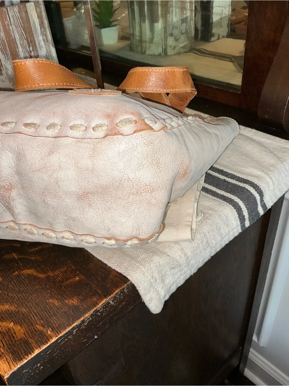Bed Stu Leather Stevie Tote Shoulder Bag Nectar Lux Tan Rustic Retail $255